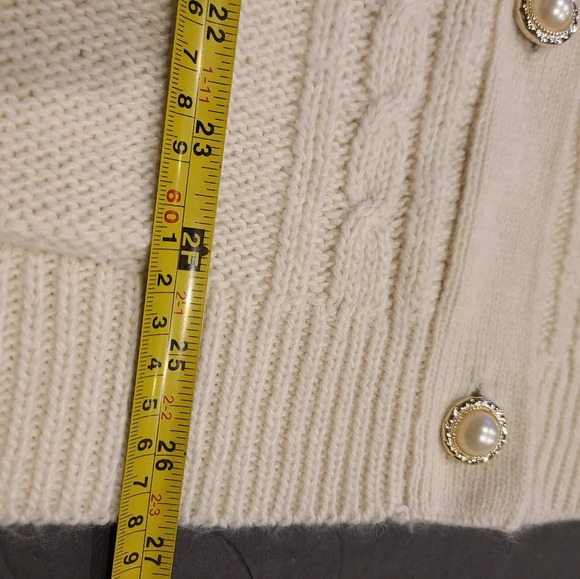 NWT Fancy stitch women's Cardigan sz .XL Ivory Color - Picture 8 of 10